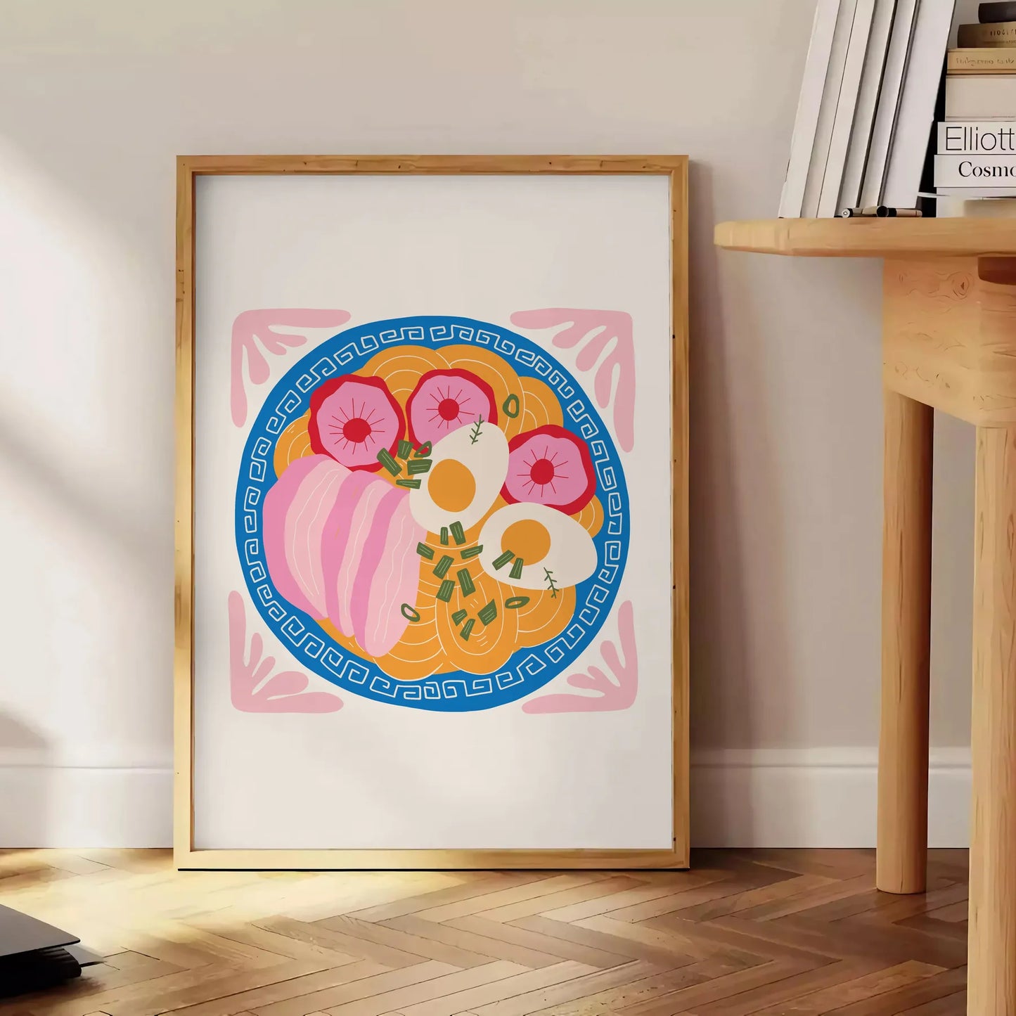 kitchen decor vibrant 77 poster dynamic orange blue hues captivating artwork perfect gift style charm wall art sizes A4 cm A0 space