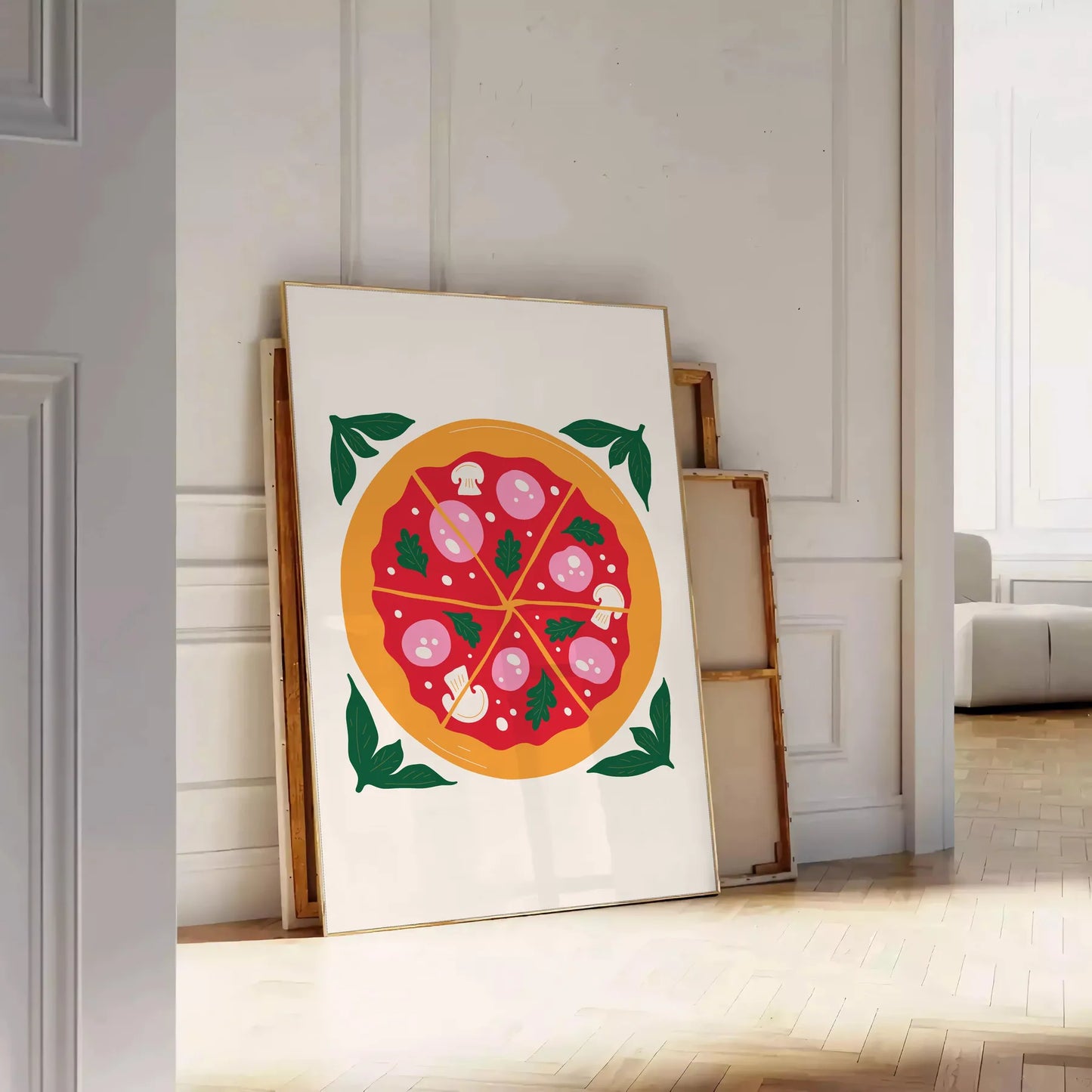 kitchen decor 79 Art poster vibrant blend green orange hues modern touch space stunning wall ideal gift lovers various sizes A4 cm A0