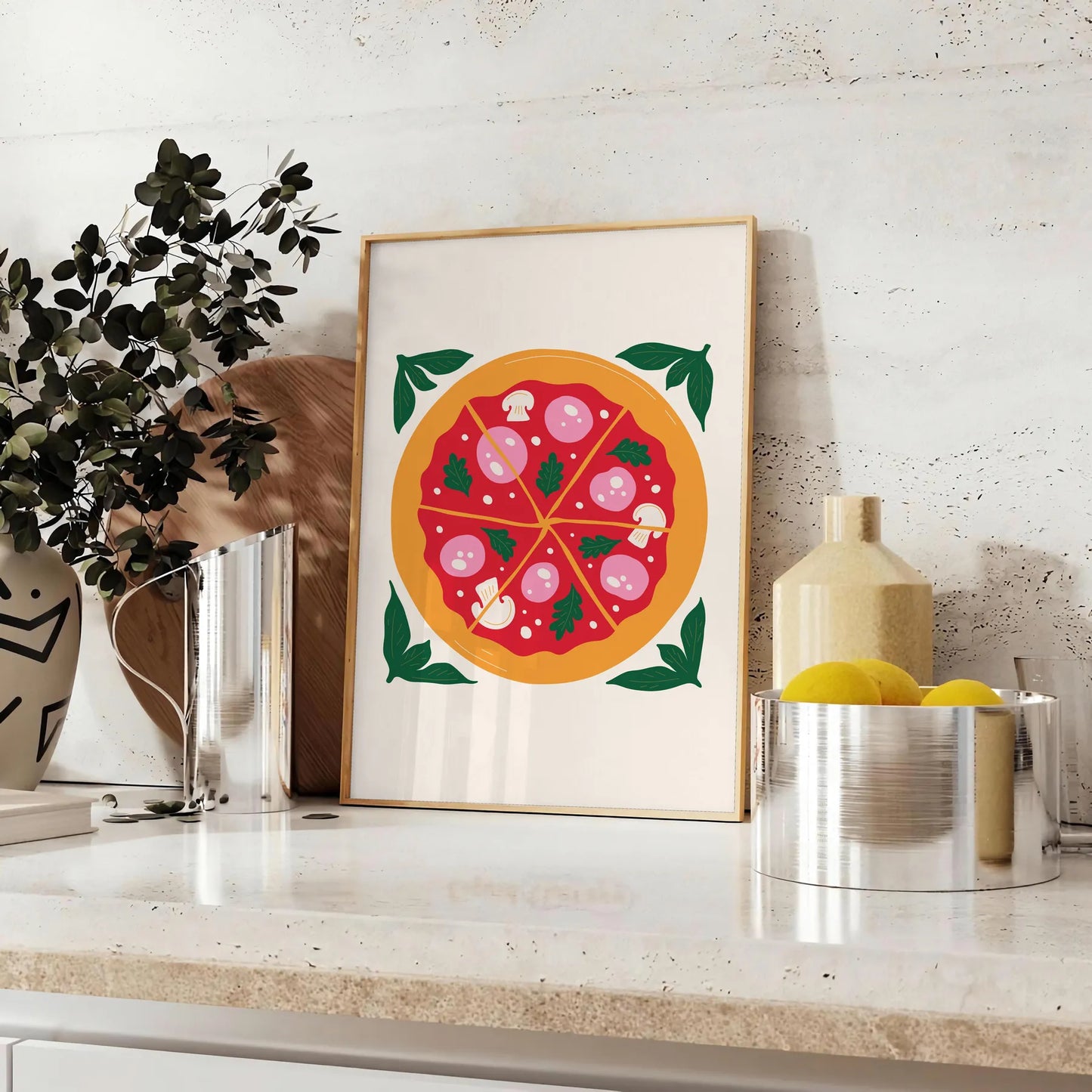 kitchen decor 79 Art poster vibrant blend green orange hues modern touch space stunning wall ideal gift lovers various sizes A4 cm A0