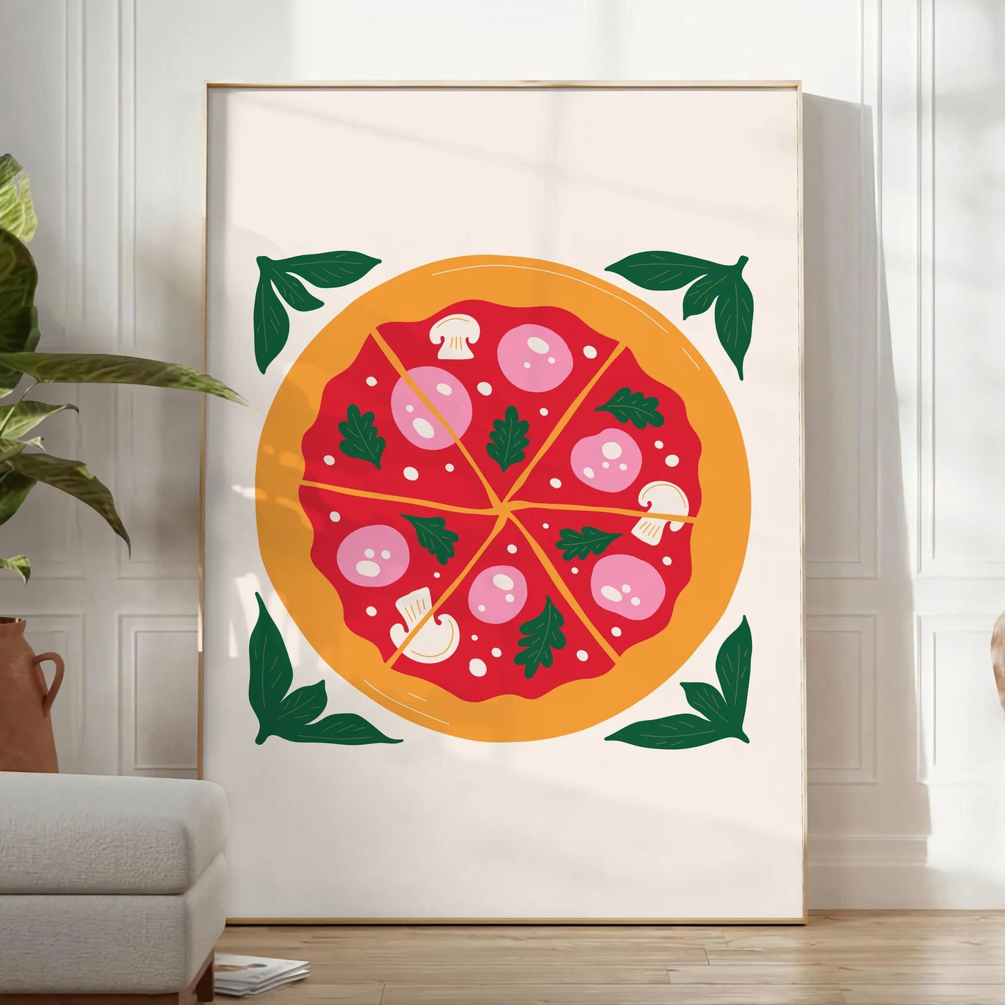 kitchen decor 79 Art poster vibrant blend green orange hues modern touch space stunning wall ideal gift lovers various sizes A4 cm A0