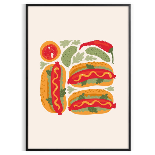 kitchen 73 Art poster stylish blend gray orange captivating wall trendy flair space perfect gift unique decor piece standalone print convenience