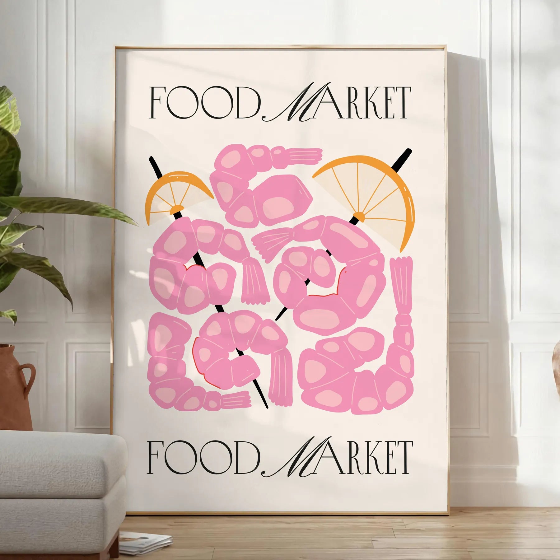 kitchen decor stylish 81 poster bold black vibrant orange tones wall art modern touch space unique gift striking artwork home print available