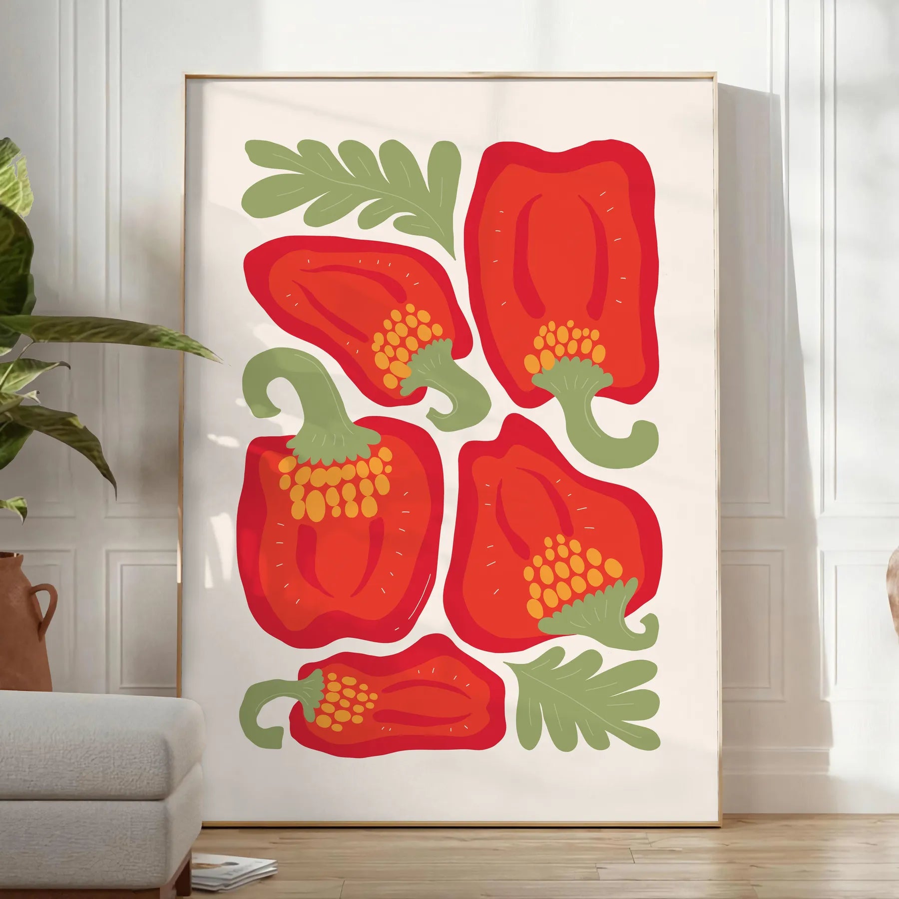 kitchen 84 poster vibrant blend green red hues eye wall art perfect gift culinary enthusiast framed print unframed artwork ideal addition home decor