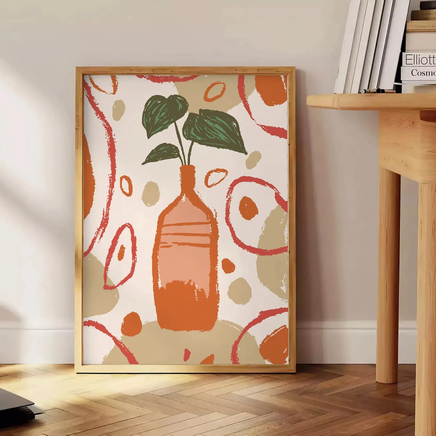 vibrant Kitchen 89 poster bold orange sleek gray contemporary design space friend captivating wall art print modern style room standalone artwork