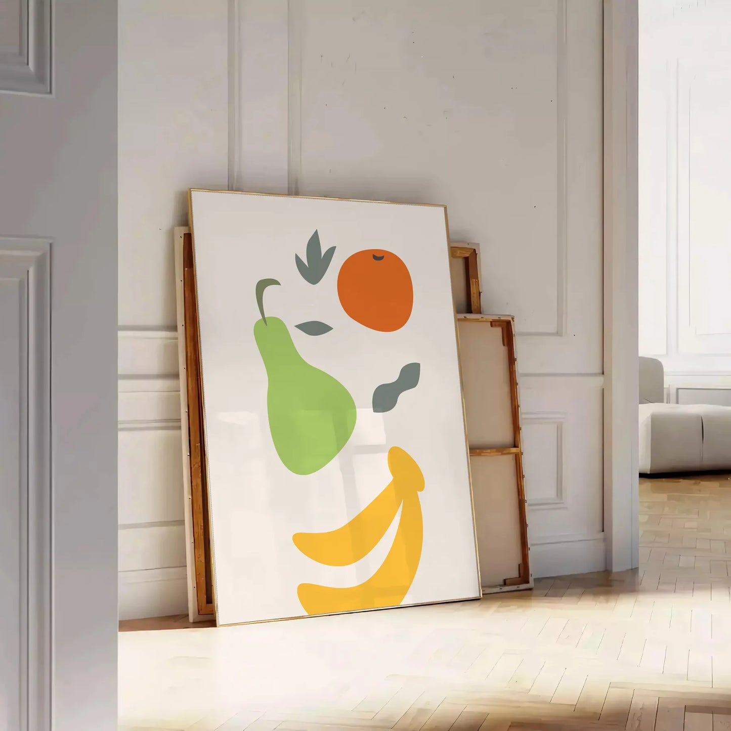 kitchen vibrant ' 90s poster gray yellow hues wall art unique gift eye print nostalgic touch space unframed option style decor