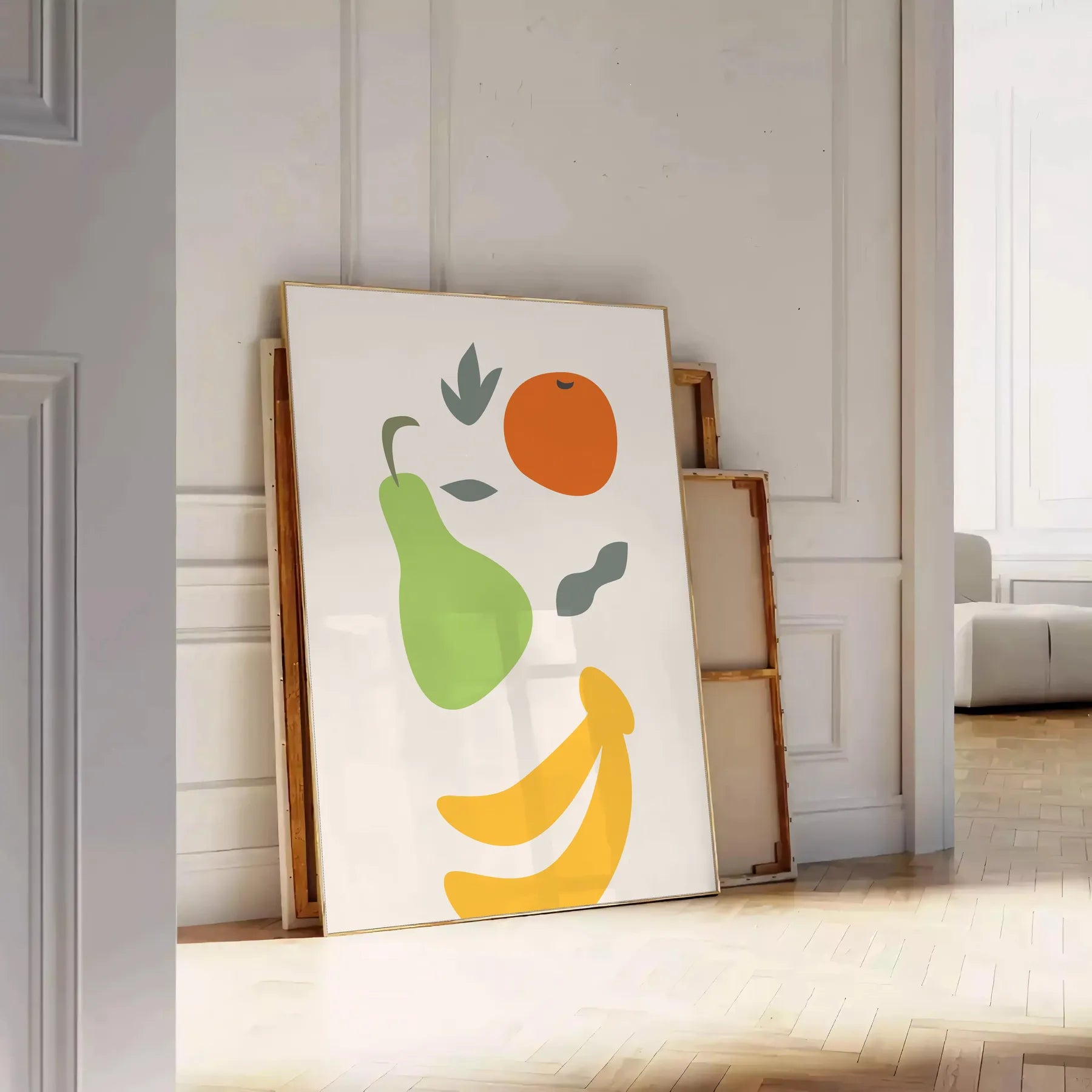 kitchen vibrant ' 90s poster gray yellow hues wall art unique gift eye print nostalgic touch space unframed option style decor