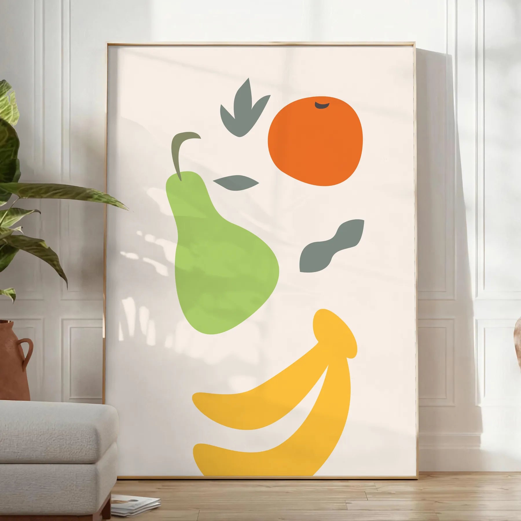 kitchen vibrant ' 90s poster gray yellow hues wall art unique gift eye print nostalgic touch space unframed option style decor
