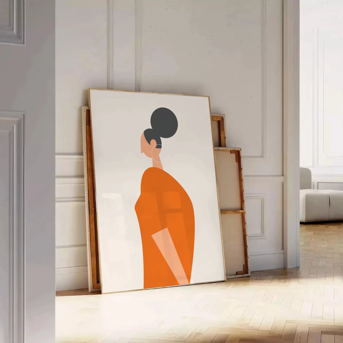kitchen decor 91 poster captivating blend gray orange hues warmth style stunning artwork perfect gift unique wall art sizes A4 cm A0
