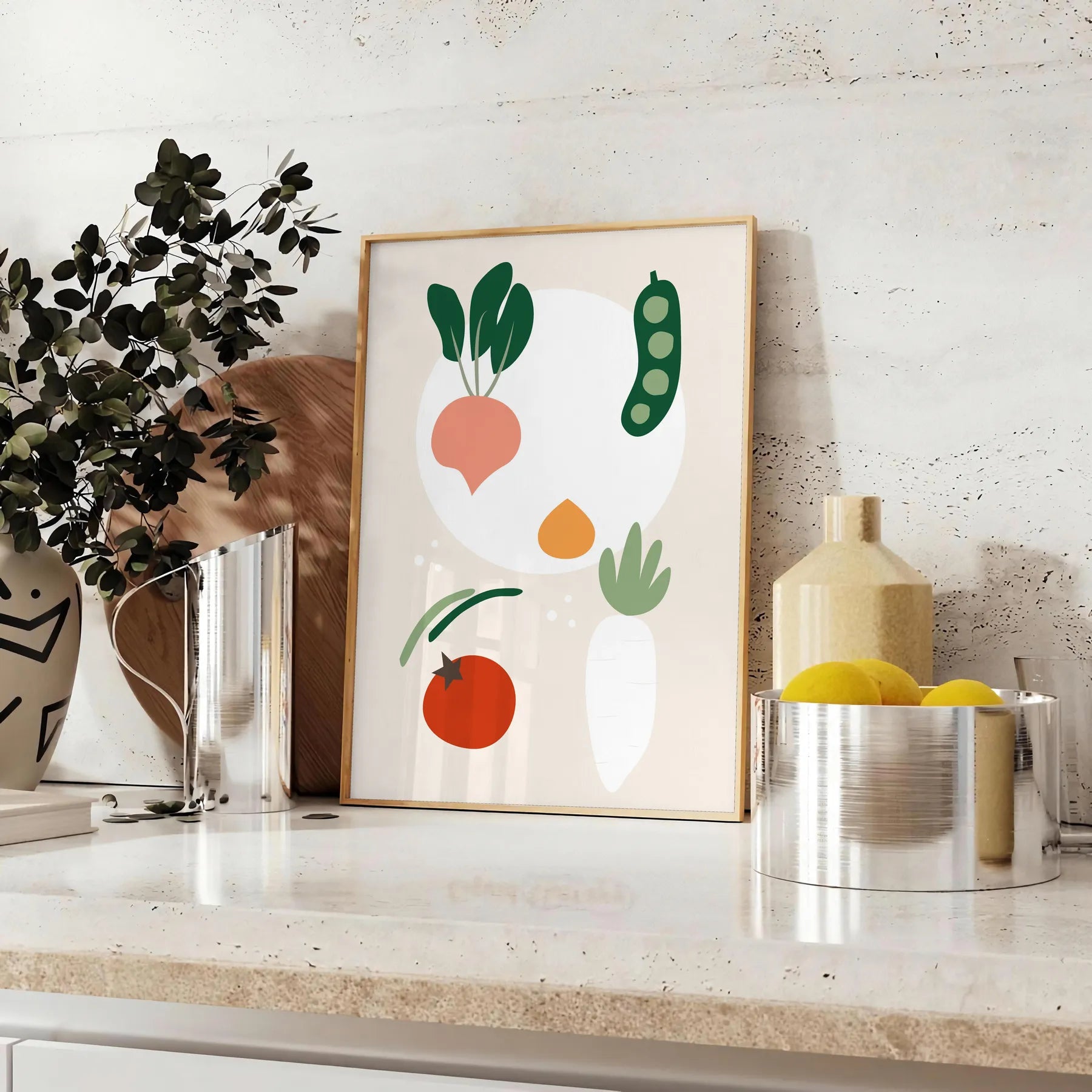 kitchen decor 93 poster sophisticated blend gray green hues stunning wall art elegance space perfect gift home enthusiasts A4 medium large cm A0 sizes
