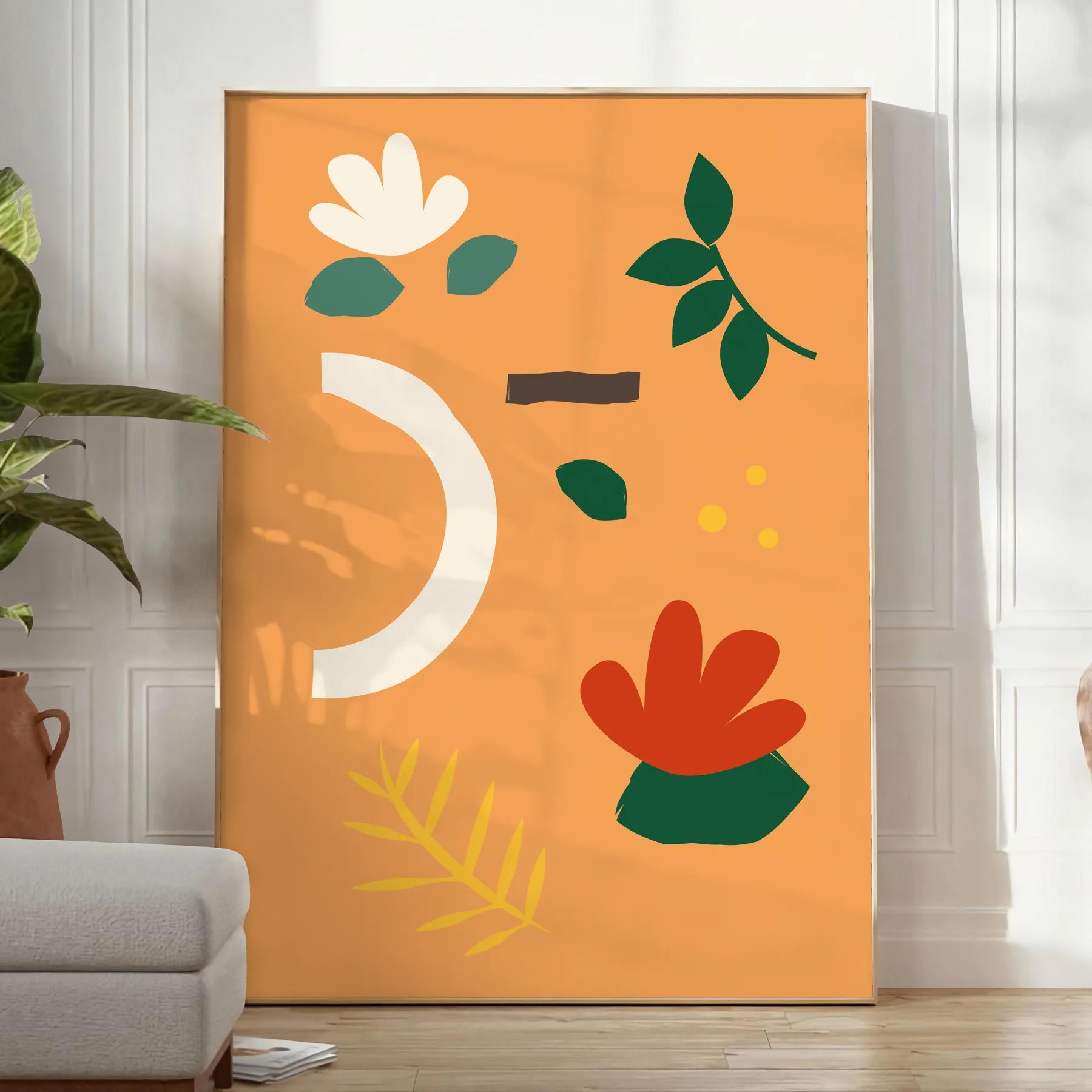 culinary space Kitchen 95 poster vibrant green white palette captivating wall art ideal gift cooking enthusiasts stylish version elegant unframed option décor